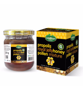 Mindivan Arı Sütü Bal Polen Propolis Karışımı