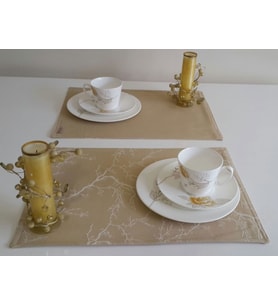 Amerikan Servis Dalya+Pl 32x45 cm Krem-2'li Tk.
