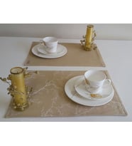 Amerikan Servis Dalya+Pl 32x45 cm Krem-2'li Tk.