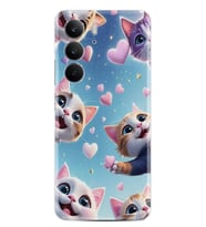 Realme C75 Kılıf Boutique Baskılı Resimli Kalp ve Kedi Pcode -035