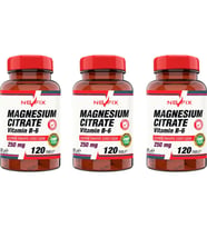 Nevfix Magnesıum Cıtrate Vitamin B-6  (3 Kutu) 120 Tablet (Renksiz)