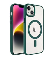 Apple iPhone 14 Plus Kılıf Wireless Şarj Özellikli Zore Krom M-safe Silikon Kapak