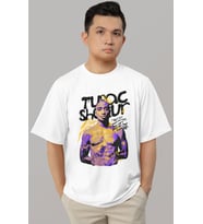Tasarım Tupac Rapper Şarkıcı 2Pac Baskılı Unisex Oversize Tişört