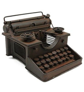 Dekoratif Metal Vintage Daktilo Nostalji (Karışık)
