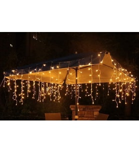 144 Led 36 Saçaklı Dekoratif Perde Led Aydınlatma İç/Dış Mekan 8 Animasyonlu 3.5metre Led ( Birbirine Eklenebilir )