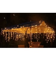 144 Led 36 Saçaklı Dekoratif Perde Led Aydınlatma İç/Dış Mekan 8 Animasyonlu 3.5metre Led ( Birbirine Eklenebilir )