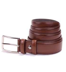 Dagoster DMK26-301 Taba 3,5 cm Suni Deri Erkek Kemer