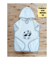 Bebek Banyo Havlusu %100 Pamuklu Başlıklı Havlu Silgi Hediyelik Yumuşacık Su Emici Nakışlı (Standart)