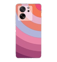 PrintiFy Xiaomi Mi 13T Uyumlu Kamera Korumalı Renk Cümbüşü F Tasarımlı Şeffaf Silikon Kılıf