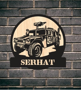 Kişiye Özel Hummer 4x4 Asker Temalı Duvar Tablo
