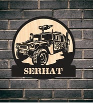 Kişiye Özel Hummer 4x4 Asker Temalı Duvar Tablo