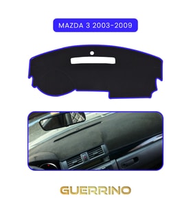 MAZDA 3 2003-2009TORPİDO KORUMA HALISI MAVİ KENAR
