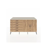 Kronos Konsol 2 Raflı 5 Çekmeceli 2 Kapaklı 176x59x99 Aytaşı-Çam