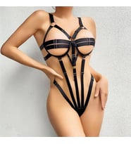 Amora Secret Fantezi Lastik Body Harness Siyah