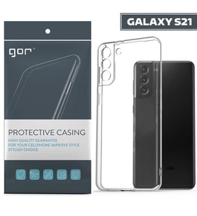 GOR Samsung Galaxy S21 Kılıf Kamera Korumalı Şeffaf Silikon Kılıf-(5775) - 1OL2465-5829