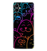 Tecno Pova Neo 2 Kılıf Silikon Desen Özel Seri Neon Cats 1790