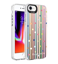 Apple iPhone SE 2020 Kılıf Desenli Zore Silver Sert Kılıf Noktalar