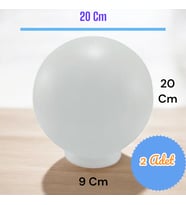 2 Adet 20'lik Karpuz Lamba, Birinci Kalite PVC Glop, Bahçe Aplikleri Yedek Parçası, 20 Cm PVC Küre (Beyaz)