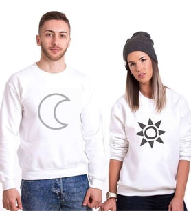 Tshirthane Gecem Gündüzüm Sevgili Kombinleri Sweatshirt Kombini (Tek Ürün Fiyatıdır.)