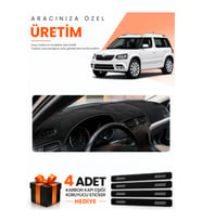 SKODA YETİ (2012-2018) Uyumlu Torpido Koruma Örtüsü Oto Kılıfı - Siyah