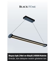Mira Füme Lineer LED Sarkıt Avize – Kumandalı Dim Edilebilir – Aşağı Işık