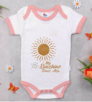 BK Kids Kişiye Özel Pembe Bebek Body Zıbın - Model 20