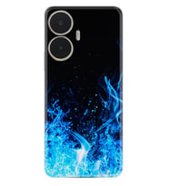 Realme C55 Kılıf Silikon Desen Özel Seri Blue Fire 1678