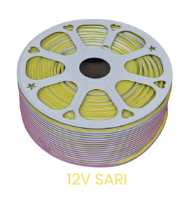 Hightek 12V Sarı Neon Şerit LED 100 Metre