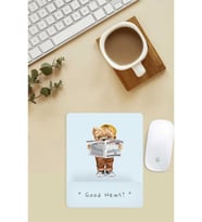 Gazete Okuyan Teddy Desenli Bilek Destekli Mouse Pad