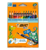 BİC KİDS ÜÇGEN JUMBO EVOLUTION KURU BOYA KALEMİ 12'Lİ (RENK)