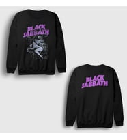 Presmono Unisex Siyah God Metal Black Sabbath Sırt Baskılı Sweatshirt 516660tt