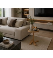 TUNDRA YUVARLAK YAN SEHPA CAMLI 40CM