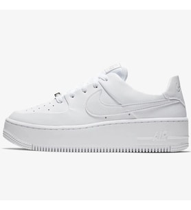 Nike Air Force 1 Sage Low Leather Womens Sneaker White Hakiki Deri Kadın Günlük Spor Ayakkabı Beyaz