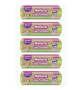 Natura 10'lu Çöp Torbası Büyük Boy 65 x 80 cm Beşli Paket