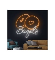 Bagels Yazılı ve Şekilli Neon Tabela