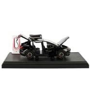1:24 Ölçek Sesli ve Işıklı DieCast Metal Tesla Model X Araba 18 Cm Siyah Renk