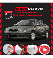 Skoda Octavia Oto Araç Kapı Koruma Fitili 5metre Parlak Kırmızı Renk