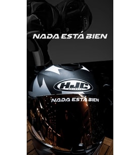 Nada Está Bien / Hiçbir Şey Yolunda Değil Yazı JDM Motosiklet Kask Etiket Sticker 12x1cm bEYAZ rENK