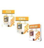 Çap Yayınları AYT Fizik Kimya ve Biyoloji Deneme Seti 3 Kitap
