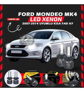 Ford Mondeo MK4 2007-2014 Kısa Far Uyumlu Şimşek Etkili Led Xenon Premium Series H7