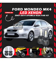Ford Mondeo MK4 2007-2014 Kısa Far Uyumlu Şimşek Etkili Led Xenon Premium Series H7