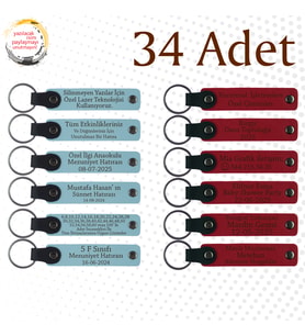 G Mavi & Kırmızı, 34’lü Set, Kişiselleştirilebilir Hatıra, Tüm Öğrencilere Küçük Ama Anlamlı Hediye