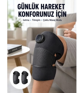 3 Seviyeli Titreşimli Isıtmalı Diz Bakım Masaj Cihazı Yeni Nesil