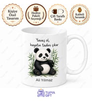 Panda Temalı Sevimli Baskılı Kupa Bardak Porselen Hediye Mug