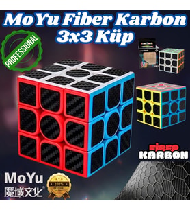 Orijinal MoYu Fiber Karbon 3x3 Küp - Moyu Speed Cube - Moyu Fiber Karbon 3x3 Zeka Küpü - Zeka Küpü -