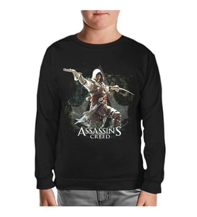 Assassin's Creed 3 Siyah Çocuk Sweatshirt