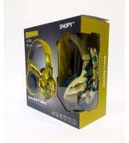 Snopy SN-8800 Kamuflas Desenli Bilgisayar ve Telefon uyumlu Kulak Üstü Mikrofonlu Kulaklık 3,5mm (Haki-Kamuflaj)