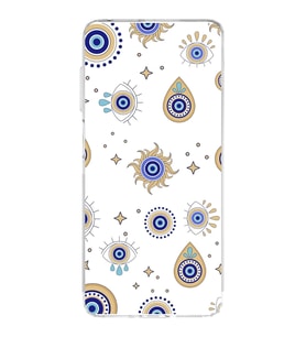 PrintiFy İnfinix Note 30 ile Uyumlu Nazar Boncuğu 5  Kamera Korumalı Şeffaf Silikon Kılıf
