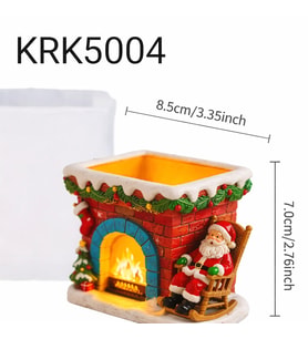 Noel Baba Şömine Silikon Kalıp