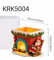 Noel Baba Şömine Silikon Kalıp